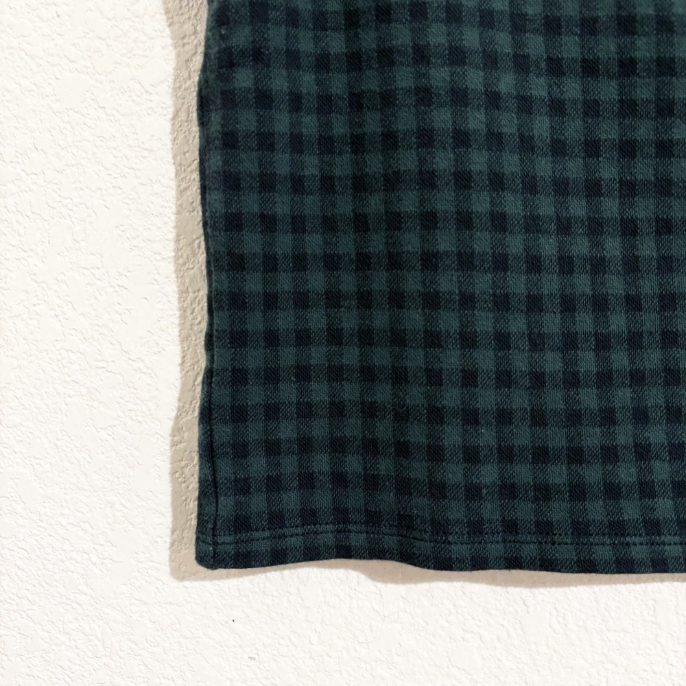 Madewell Jacquard Long Sleeve Cardigan & Tank Twin Set in Gingham Forest Green - Picture 12 of 14